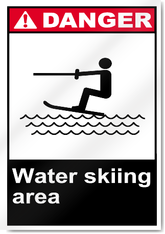 Water Skiing Area Danger Signs