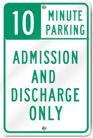 10 Minute Parking Sign