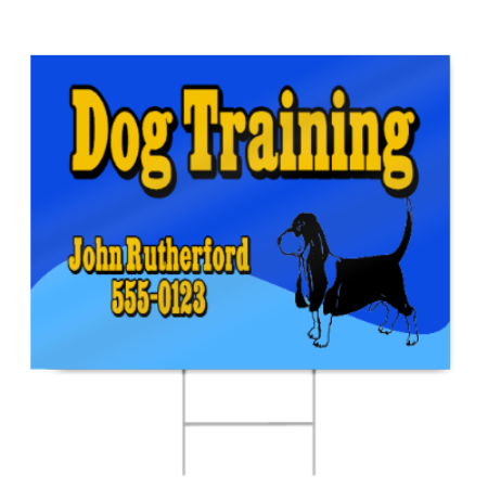 Dog Training Sign