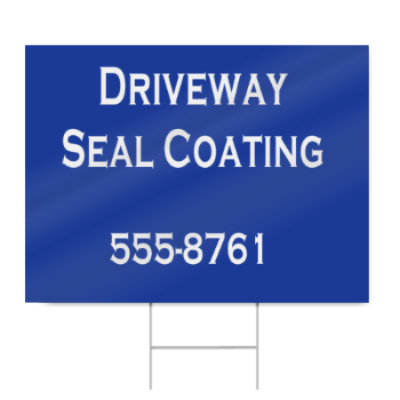Driveway Seal Coating Sign