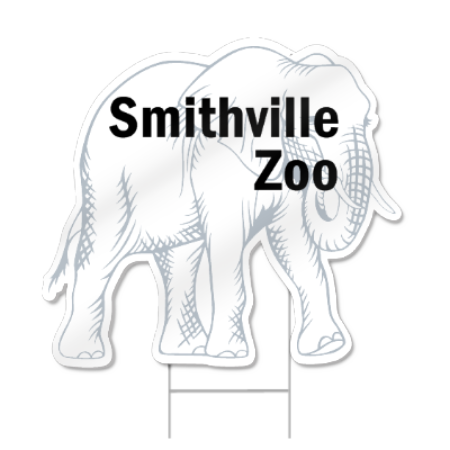 Elephant Shaped Sign