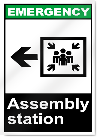 Assembly Station Left Emergency Signs