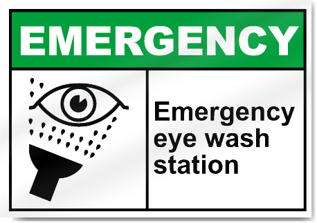 Emergency Eye Wash Station Emergency Signs