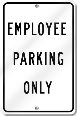 Employee Parking Only Sign