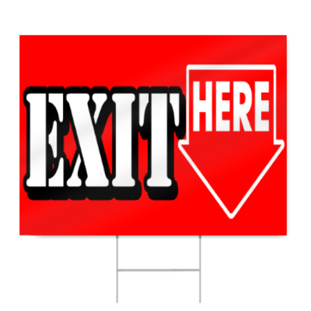 Exit Here Sign