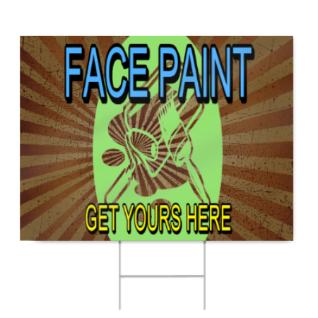 Face Paint Sign