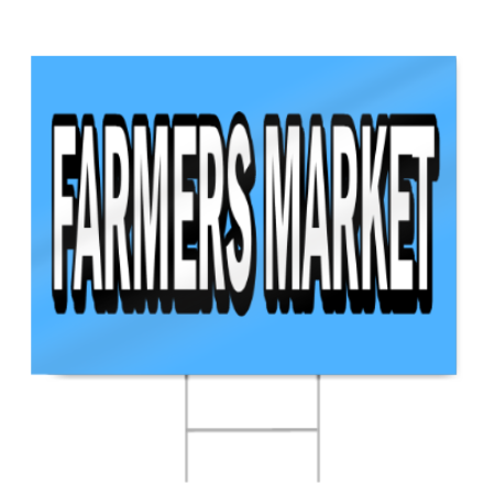 Farmers Market Block Lettering Sign