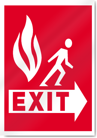 Exit Fire Signs