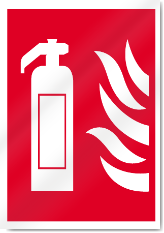 Extinguisher Flames Fire Signs