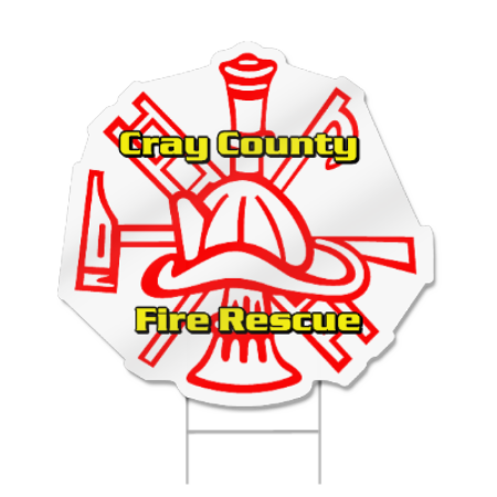 Fire Fighter Badge Shaped Magent