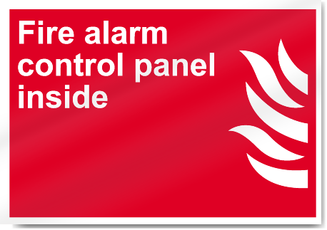 Fire Alarm Control Panel Inside Fire Signs