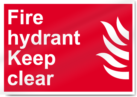Fire Hydrant Keep Clear Fire Signs