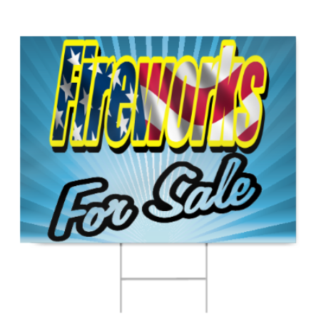 Fireworks For Sale Sign