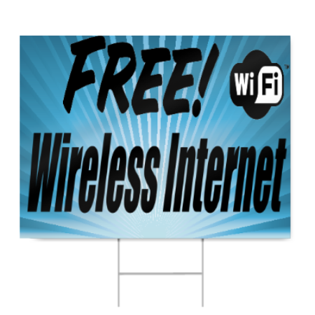 Free Wireless Internet Sign