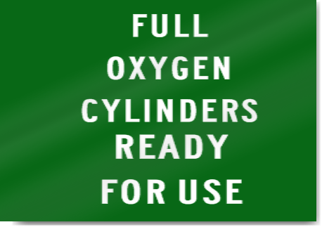 Full Oxygen Cylinders Sign