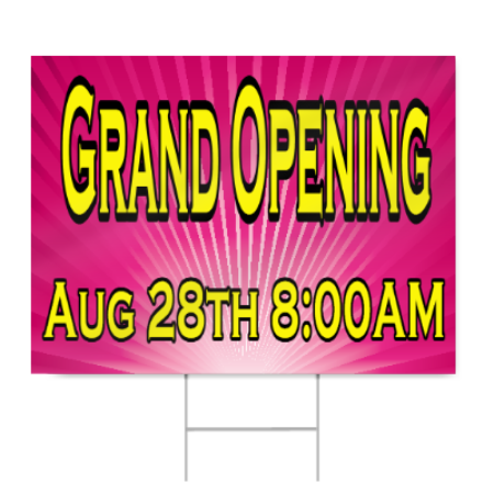 Grand Opening Sign