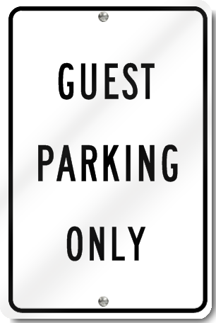 Guest Parking Only Sign