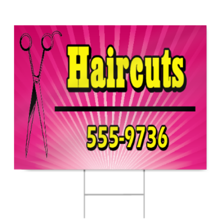 Haircuts Sign