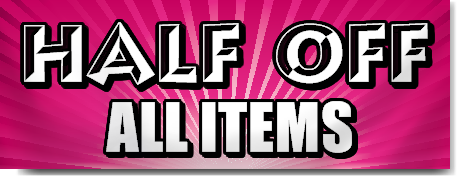Half Off All Items Banner