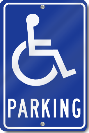 Handicapped Parking Sign With Symbol