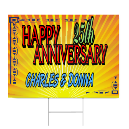 Happy Anniversary Customizable Sign