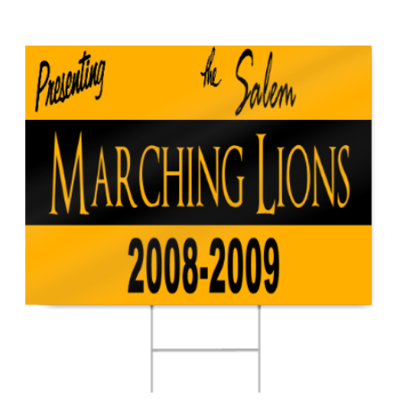 High School Marching Band Sign