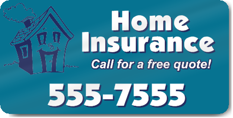 Blue Home Insurance Magnet
