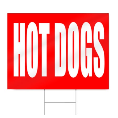 Hot Dog Sign