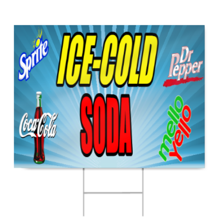 Ice Cold Soda Sign