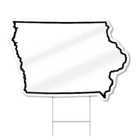 Iowa Shaped Sign