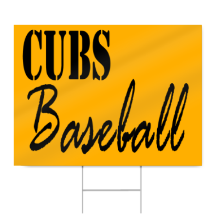 Junior High Baseball Sign