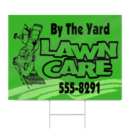 Lawn Care Sign