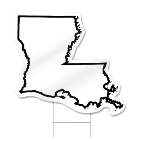 Louisiana Shaped Sign