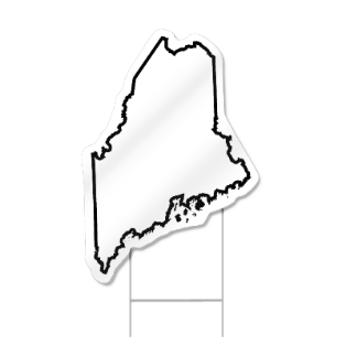 Maine Shaped Sign