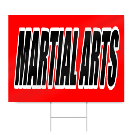 Martial Arts Block Lettering Sign