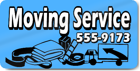 Blue Moving Service Magnet