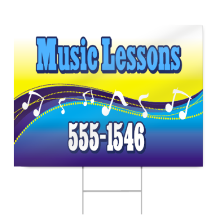 Music Lessons Sign