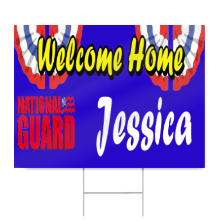 National Guard Military Welcome Home Sign