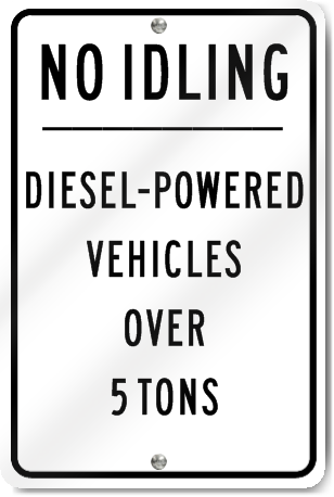 No Idling Diesel-Powered Vehicles Sign