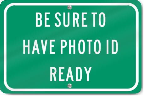 Horizontal ID Ready Sign
