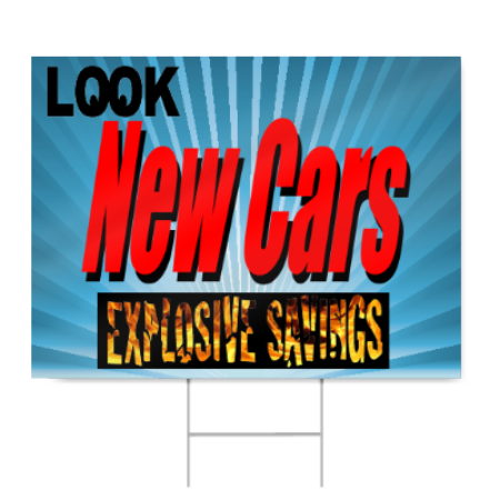 New Car Lot Sign