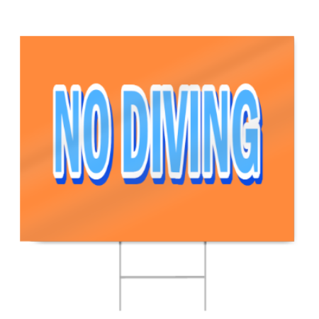 No Diving Sign