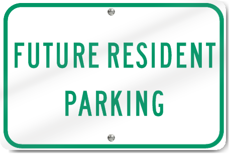 Horizontal Future Resident Parking Sign