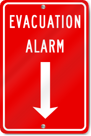 Evacuation Alarm Sign