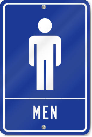 Restrooms Men Sign