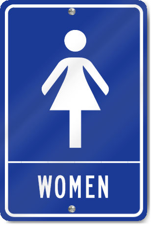 Restrooms Women Sign