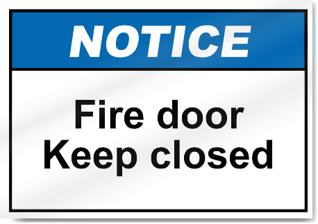 Fire Door Keep Closed2 Notice Signs