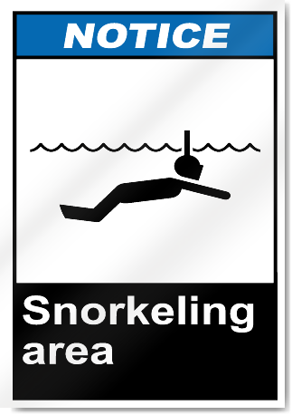 Snorkeling Area Notice Signs