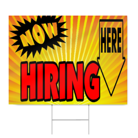 Now Hiring Sign