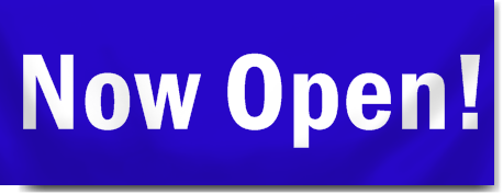 Now Open Banner